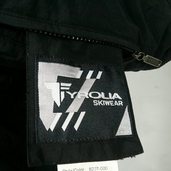 Vintage Tyrolia Skiwear Insulated Reversible Black Full Zip Jacket Size 6 - Picture 4 of 13